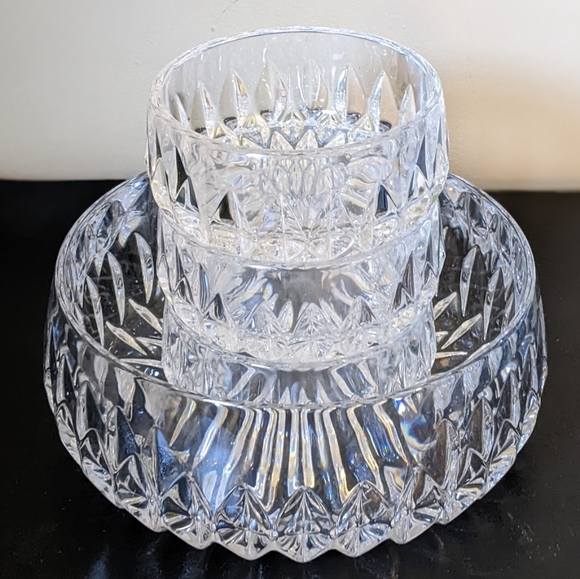4PC Gorham West Germany Nachtmann ALTHEA Lead Crystal Bowl Set - Picture 3 of 5
